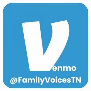 Venmo logo with @FamilyVoicesTN