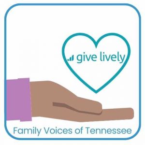 hand holding a heart shape with Give Lively logo inside